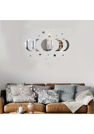 Singree Ramazan Bayramı Dekorasyonları: 20 Adet Ay-yıldız Kombinasyonu Akrilik Duvar Sticker, Festivite Ve Odalar İçin Zenginleyici Dekor