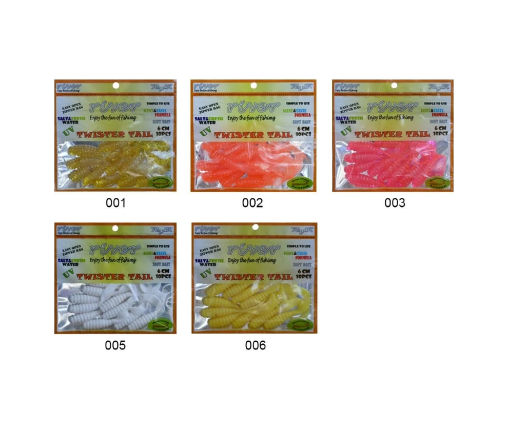 River Twister Tail 6 Cm 10pcs Silikon Yem