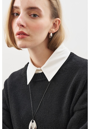 Chunky Oversıze Kazak Siyah Siyah