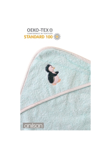 Anılsan Pamuk Bebek Kundak Havlusu - Penguen Desenli Yumuşak Bebek Havlusu Seçenekleri Yenidoğan