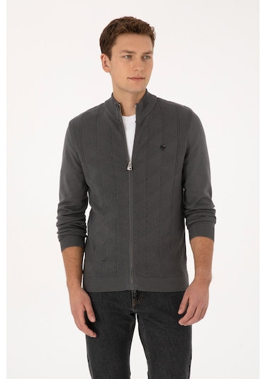 U.s. Polo Assn. Erkek Gri Hırka Triko 50315024-vr024 Grı
