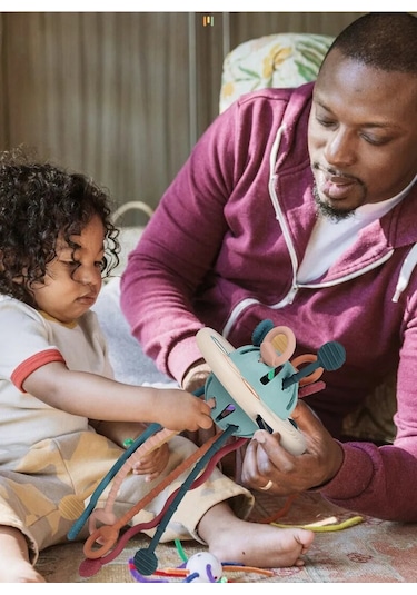 Erik Montessori İp Çekme Duyusal Oyuncaklar Bebek 6 12 Ay Silikon Diş Çıkarma Aktivite Oyuncakları Geliştirmek Bebek 1-3y Eğitici Oyuncaklar Için