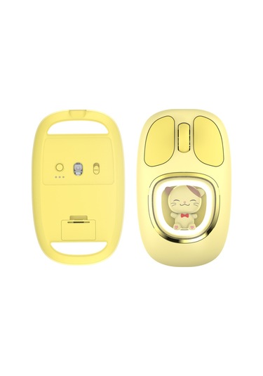 Pikacu Detaylı Sevimli Bluetooth Kablosuz Mouse Şarjlı Sessiz Çift Mod Diğer