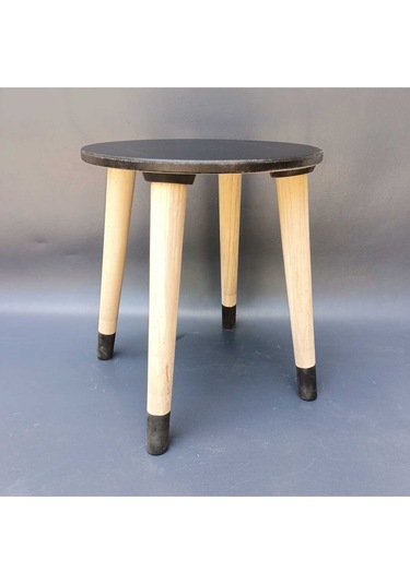 Na Neşeli Ahşap Ahşap Çocuk Taburesi. Çocuk Sandalyesi. Çalışma Masası .renkli Çocuk Odası Sehpa Çiçeklik Ev Dekoru Siyah