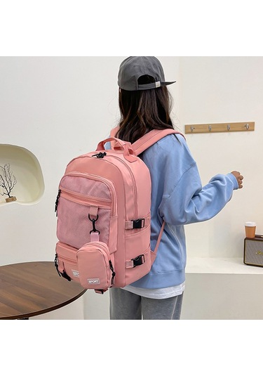 Geeksen Oxford Kumaş Çift Omuzlu Sırt Çantası, Geniş Hafıza, Bölümlü Cepler Ve Ayırılabilir Para Çantası İle Günlük Kullanim, Seyahat Ve Üniversite İçin Erkek Ve Kadın İçin Siyah Siyah