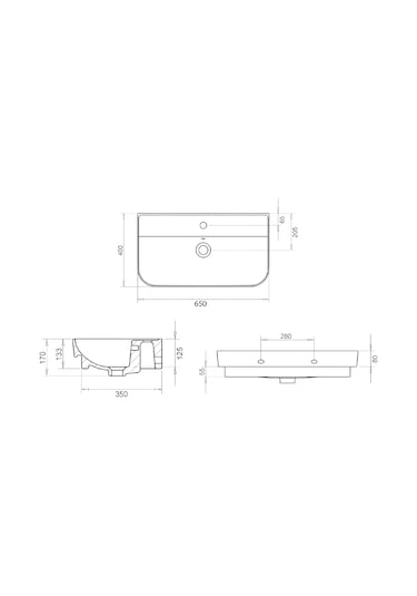 Turavit Luna Slim Lavabo 65 CM