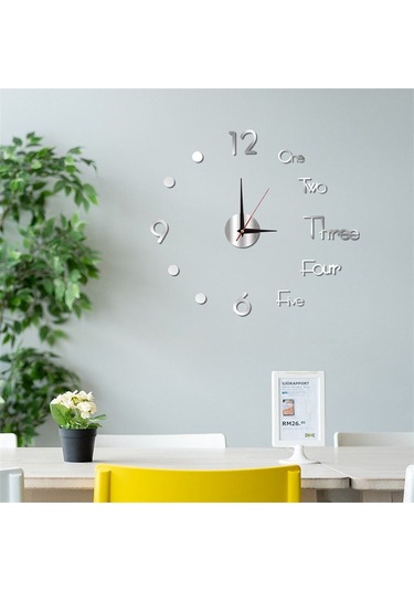 Mufunye 40cm Sessiz Akrilik Dıy Duvar Saati - Siyah, Altın, Gümüş Seçenekli - Yaratıcı Tasarım Çok Renki