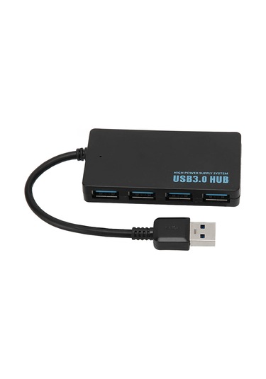 Yaozixa Usb 3.0 4 Portlu Hub - 5gbps Hızlı Veri Transferi, Sıcak Dağıtımı İyi, Windows/mac/linux Uyumlu, Plug & Play, Siyah