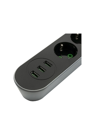 Mf Product Jettpower 0366 Akım Korumalı 3 Usb'li 3'lü Grup Priz 2