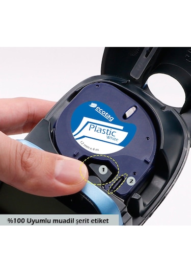 Dymo Letratag Muadil Plastik Şerit Etiket Beyaz Eko Paket