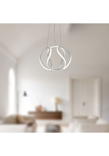 Tt306-35-by Tt Aydınlatma Gün Işığı Kavis Mat Beyaz Led Avize Beyaz