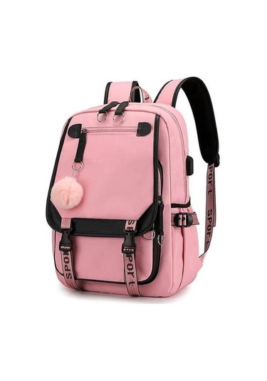 2020 Siyah Beyaz Mao Qiu Naylon Malzeme Sırt Çantaları İle Swagger Çanta Antrasit - Siyah