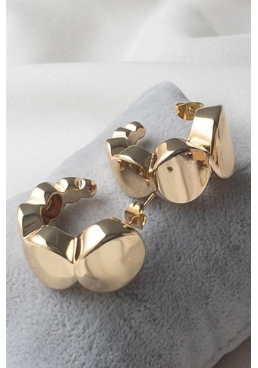 Oqqo Sıralı Daire Halka Küpe Altın