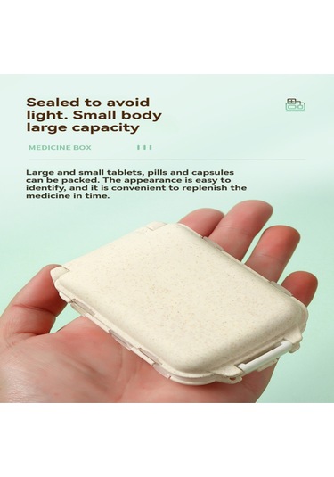 Mufunye Yeşil 8 Bölmeli Plastik İlaç Kutusu - Hafif, Dayanıklı, Sınıflandırılmış Saklama, Nem Ve Kirlilikten Koruma, Ev Ve Seyahat İçin Uygun