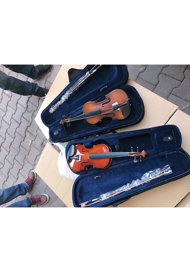 Anhelo 3/4 Boy Mat-Parlak Keman Seti-Kutu-Yay-Reçine Dahil Mat Cila