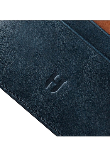 Elton Erkek Lacivert Plus Color Deri İnce Tasarım Çok Bölmeli Rfid Korumalı Kartlık Lacivert