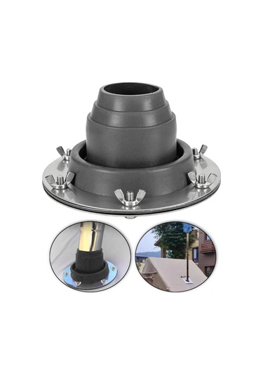 Homyl Çadır Için Soba Krikosu Esnek Çatı Tipi Seyahat Gri Gri