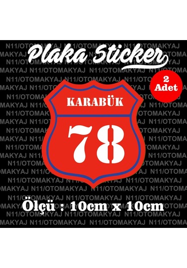 78 Karabük İl Şehir Plaka Sticker Futbol Spor Kulüb