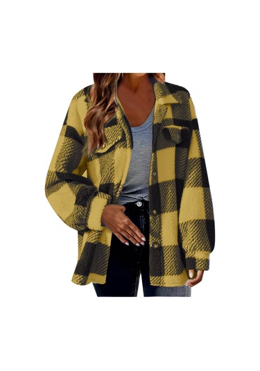 Yeni Sonbahar Ve Kış Kuzu Derisi Ceket Peluş Mont Yeşil Yeşil