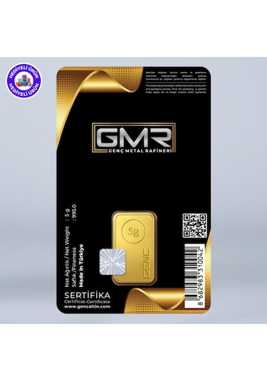 E-gümüş 5gr. 995 24 Ayar Külçe Altın