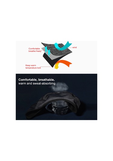 Geeroyoo Sonbahar Ve Kış Bisiklet Şapkası - Kulak Koruyucu, Gözlük Delikli, Rüzgar Önleyici, Isıtıcı, Gri Renk Gri