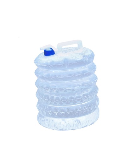 Xiyyadms 15l Taşınabilir Pe Katlanabilir Su Torbası, Kapaklı, Akış Kontrolü, Kamp-piknik-doğa Aktivitesi İçin Güvenilir Ve Yeniden Kullanılabilir Şeffaf