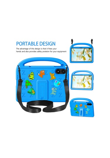 Xiaomi Poco Pad/redmi Pad Pro Kickstand Eva + Pc Kılıfı Omuz Askılı Tablet Kılıfı - Mavi Tablet Kılıfı