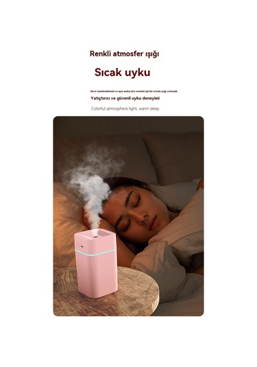 Lyon Yeni Hava Nemlendirici Mini Usb Sessiz Nemlendirici Ev Sisi Araba Nemlendirici Pembe