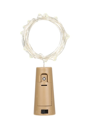 Wezone 1.5 Metre 15 Led Bakır Tel Işık Zinciri, Şişe Aydınlatma, Ip65 Su Geçirmez, Sıcak Beyaz Beyaz