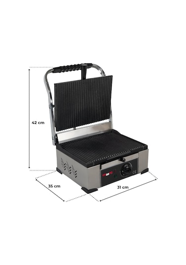 Enazon Organik Demir Döküm Kaplamasız Tost Makinası 8 Dilim Ev Tipi