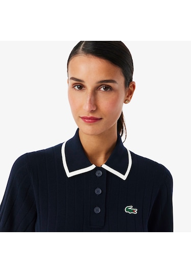 Lacoste Kadın Regular Fit Kısa Kollu Polo Yaka Trikot-shirt Lacivert