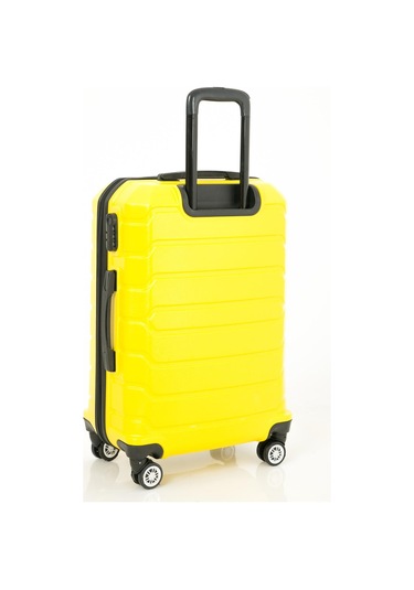 Las Vegas Polo Club Abs Kabin Orta Büyük Ve Makyaj Boy 4'lü Travel Valiz Bavul Seti Sarı