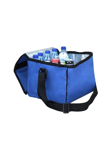 Soğutucu Kamp Piknik Çantası Termos Soğuk Tutucu Çanta  Termos Mavi