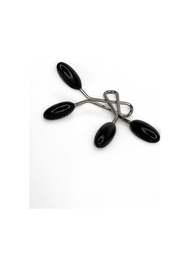 Eşarp Şal Klipsi Siyah 12 Adet Arpa Model Klips - Kadın Tesettür Aksesuar İğne Siyah