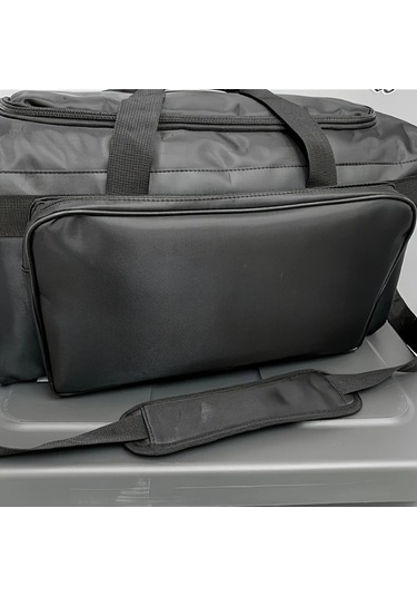 Sandwich Motion003 Kapasiteli Siyah Spor Çantası Fermuarlı Bölmeler Seyahat Siyah
