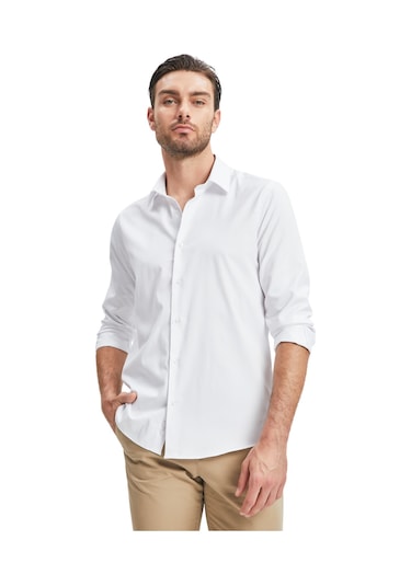 Gsstore Galatasaray Erkek Slim Fit Gömlek E241293 Beyaz