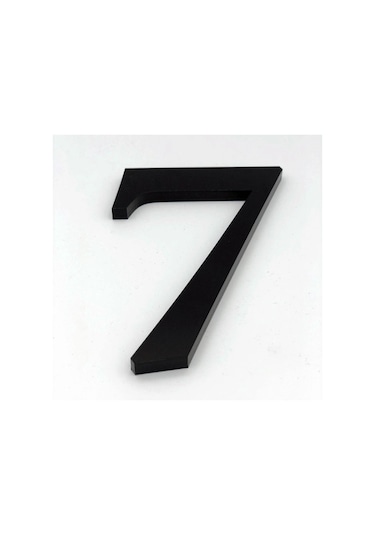 Kapı Numarası 15 Cm No 6, Siyah Pleksi Kendinden Yapışkanlı (484797306)
