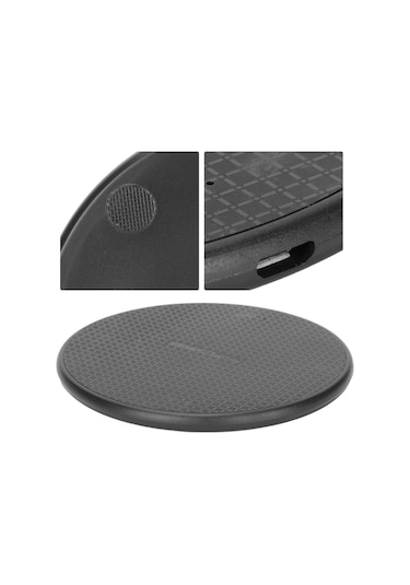 Kosona Plastik K8 Kablosuz Şarj Cihazı 5w Hızlı Şarj - S21/s20/s10/s9/s8/s7 Uyumlu Siyah