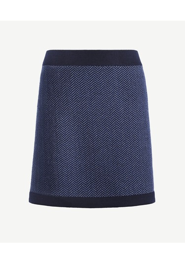 Yargıcı Düz Normal Bel Etek 25kket4027x 021 Mavi