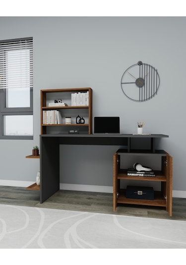 Arnetti Çalışma Masası Melis Bilgisayar Masası Antrasit Ceviz