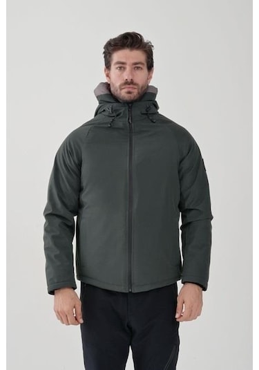 Exuma Erkek Mont 2311142-Khaki Koyu Haki