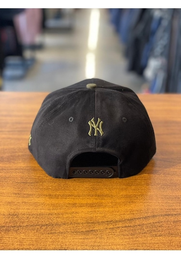 Ny Yankees Hiphop Snapback Rapper Basket Cap Şapka Siyah - Haki