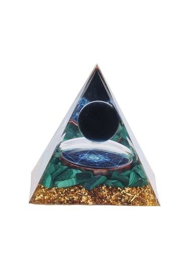 Konesam Enerji Dengeli Kristal Orgonomi Piramidi - İç Huzur Ve İyileştirme, Yoga Meditasyon Dekoratif Ev Eşyası 6cm