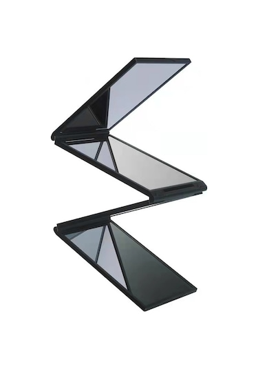 Sones Dört Taraflı Katlanabilir Çok Açılı Panoramik Taşınabilir Makyaj Aynası Siyah