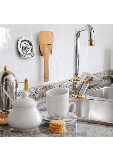 2'li Paket Cilalı Lavabo Tutucu Kendinden Yapışkanlı Süngerlik Düzenleyici Mutfak Aksesuarları İçin Diğer