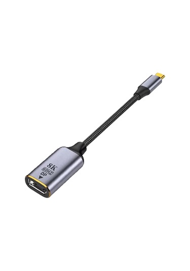 Gplus 8KCDP01 8K Ultra HD 60 Hz Type-C to DP Display Port Çevirici 8K 4320P HDR VRR QMS DP Çevirici