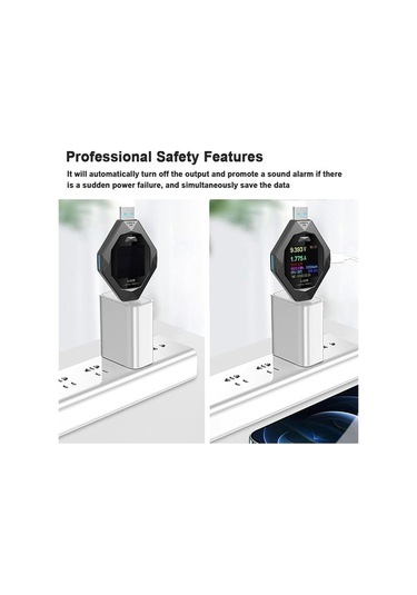 Usb-c Şarj Test Cihazı: Akım, Voltaj, Güç Ve Kapasite Ölçümü İle Çok Fonksiyonlu Şarj Analiz Aracı