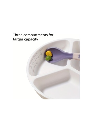 Çocukların Günlük Beslenmesi İçin Vantuz, Kaşık, Çatal, Kase, Kase Kapağı Ve Üç Bölgeli Tabak İçerir