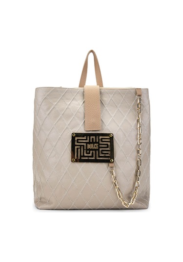 Dolce Kadın Vegan Bej Kap Sırt Çantası 1025 248049-3 Bn Canta Y24 Beıgh Kap Bej