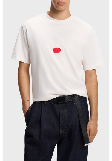 Hugo Erkek T Shirt 50546716 102 Beyaz Beyaz